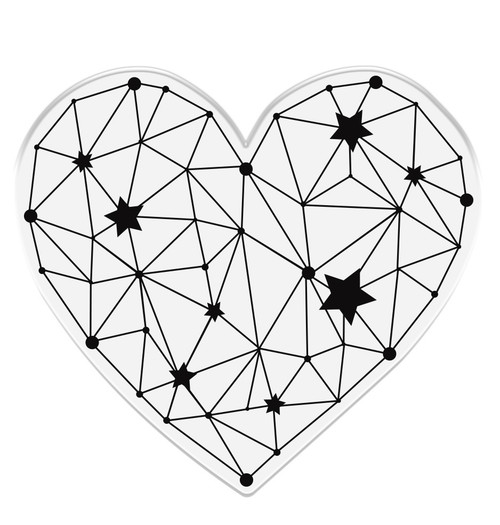 Crafter's Companion Cosmic Stamp And Metal Die-Love Is In the Stars - SSTDLITS