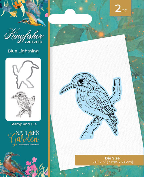 Nature's Garden Kingfisher Stamp And Metal Die-Blue Lightning - FSTDBLLI - 195094108388