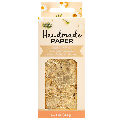 American Crafts Handmade Paper Mix-Ins-Gold Foil Flakes - 34017571 - 718813186094