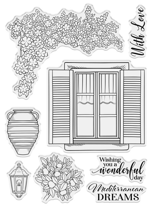 Crafter's Companion Mediterranean Dreams Stamp-Mediterranean Window - MEDMEDWI
