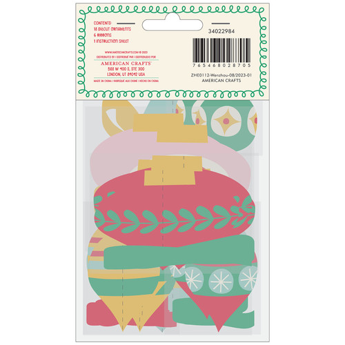 3 Pack - American Crafts Home For Christmas Ornament Kit-Traditional, Makes 4 - 34022984