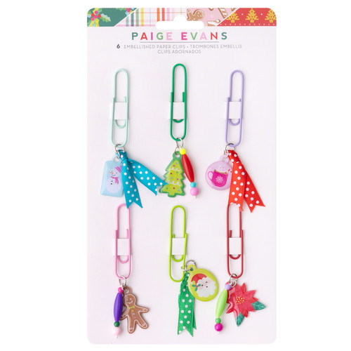 Paige Evans Sugarplum Wishes Paper Clip Charms 6/Pkg- - PE021999 - 765468044613 Paige Evans Sugarplum Wishes Paper Clip Charms 6/Pkg- - PE021999 - 765468044613