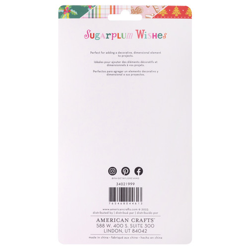 Paige Evans Sugarplum Wishes Paper Clip Charms 6/Pkg- - PE021999 Paige Evans Sugarplum Wishes Paper Clip Charms 6/Pkg- - PE021999