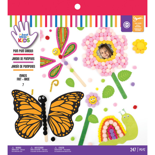 American Crafts Best Ideas For Kids Craft Kit-Pom Pom Garden, Makes 11 - 34027505 - 765468083162