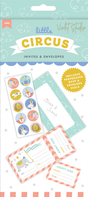Violet Studio Invitation Kit-Little Circus - SCIRC008 - 195094082930