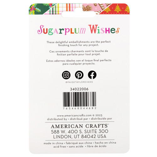 Paige Evans Sugarplum Wishes Charm Tassels 4/Pkg- - PE022006 Paige Evans Sugarplum Wishes Charm Tassels 4/Pkg- - PE022006