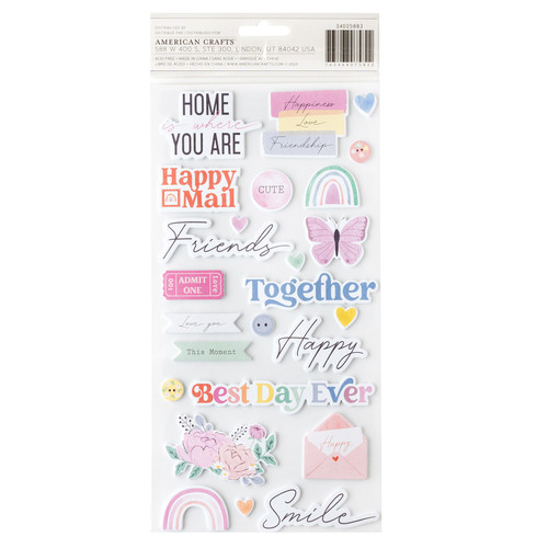 American Crafts Rainbow Avenue Thickers Stickers 50/Pkg-Phrases - 34025883 American Crafts Rainbow Avenue Thickers Stickers 50/Pkg-Phrases - 34025883