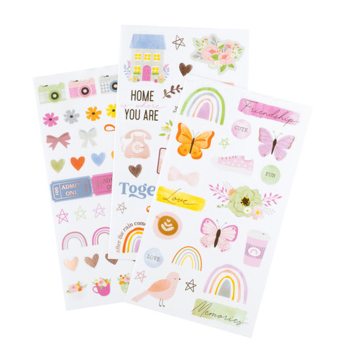 American Crafts Rainbow Avenue Sticker Book-Rose Gold Foil - 34025890