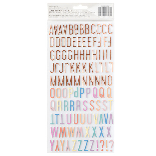 American Crafts Rainbow Avenue Thickers Stickers 224/Pkg-Rose Gold Alpha - 34025882 American Crafts Rainbow Avenue Thickers Stickers 224/Pkg-Rose Gold Alpha - 34025882