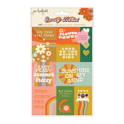 Jen Hadfield Groovy Darlin' Sticker Book-8 Sheets - A500264H-G18YB - 765468087535 Jen Hadfield Groovy Darlin' Sticker Book-8 Sheets - A500264H-G18YB - 765468087535
