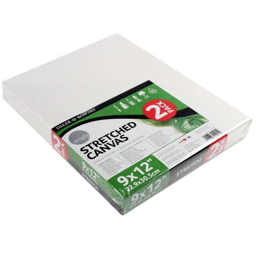 Daler-Rowney Simply Stretched Canvas 2/Pkg-9"X12" - 5A0027RH-1GB2J