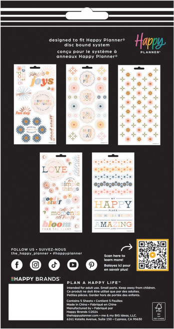 Happy Planner Sticker Sheets 5/Sheets-Simple Joys 5A0028CQ-1GBDG