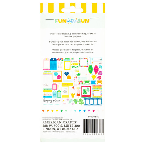 Pebbles Fun In The Sun Ephemera Die-Cuts 65/Pkg-Holographic Foil Journaling - 34030662 Pebbles Fun In The Sun Ephemera Die-Cuts 65/Pkg-Holographic Foil Journaling - 34030662