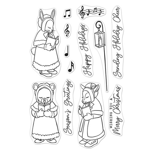 Hero Arts Clear Stamps 4"X6"-Christmas Carolers HA-CM579 - 085700933049