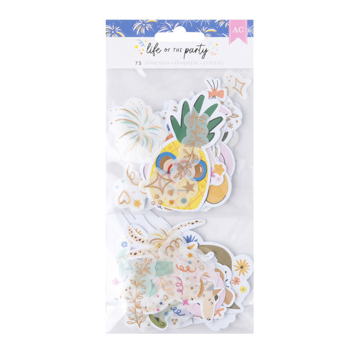 American Crafts Life Of The Party Ephemera Die-Cuts 75/Pkg-Icons, Gold Foil - 34025841 - 765468075389