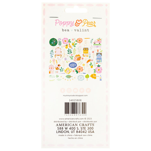 American Crafts Poppy And Pear Ephemera Die-Cuts 70/Pkg-Icons, Gold Foil 34025808
