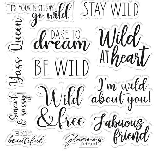 Sara Signature Wild At Heart Stamp Set-Stay Wild - HCASTSTW