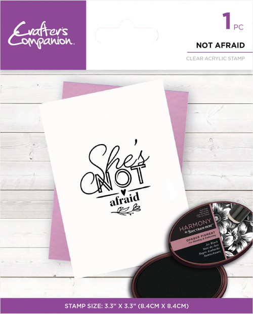 Crafter's Companion Clear Acrylic Stamps-Not Afraid CCSTNOAF - 195094079954