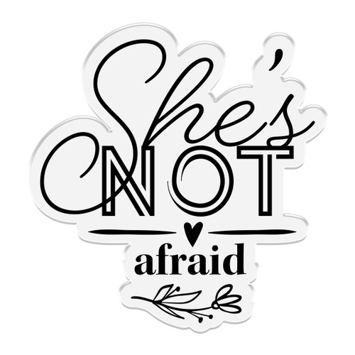 Crafter's Companion Clear Acrylic Stamps-Not Afraid - CCSTNOAF