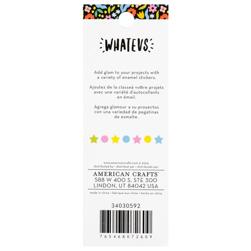 American Crafts Whatevs Enamel Dots-60/Pkg - 34030592