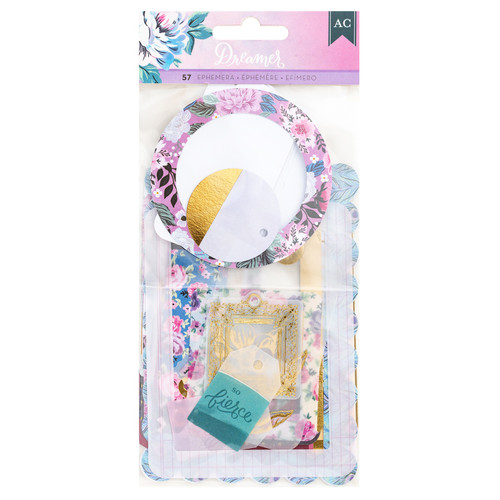 American Crafts Dreamer Ephemera Die-Cuts 57/Pkg-Journaling, Gold Foil - 34025913 - 765468076928