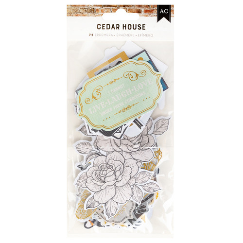 American Crafts Cedar House Ephemera Die-Cuts 72/Pkg-Icons, Gold Foil - 34030346 - 765468083704