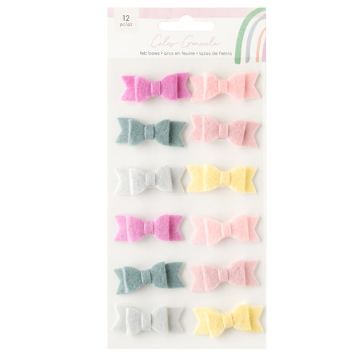 American Crafts Rainbow Avenue Bows-12/Pkg 34025888 - 765468075877