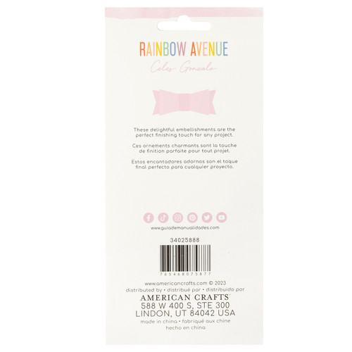 American Crafts Rainbow Avenue Bows-12/Pkg - 34025888