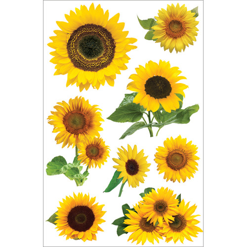 Paper House 3D Stickers 4.5"X7.5"-Sunflowers - STDM0118 - 767636376151 Paper House 3D Stickers 4.5"X7.5"-Sunflowers - STDM0118 - 767636376151