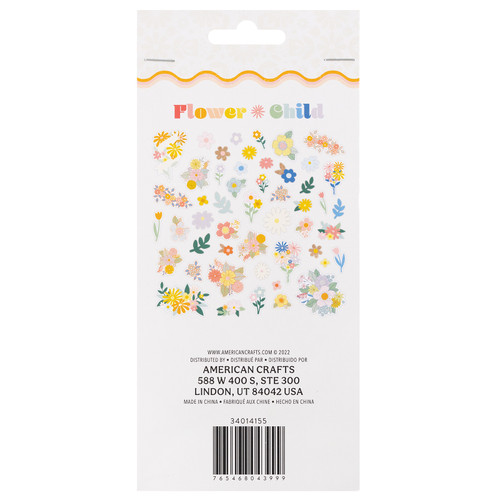 Jen Hadfield Flower Child Ephemera Cardstock Die-Cuts-50/Pkg JH014155