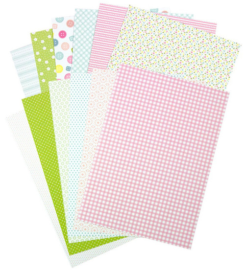 Tonic Studios Sew Crafty Pretty Patterned A4 Papers- - 5025E - 841079187052