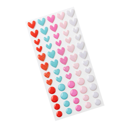American Crafts Cutie Pie Enamel Dot Stickers 60/Pkg-Iridescent Glitter - 34027438