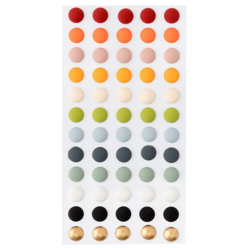 American Crafts Farmstead Harvest Enamel Dots-60/Pkg ACFH4727
