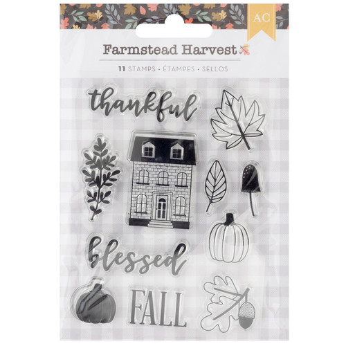 American Crafts Farmstead Harvest Clear Stamps-11/Pkg - ACFH4731 - 765468060125