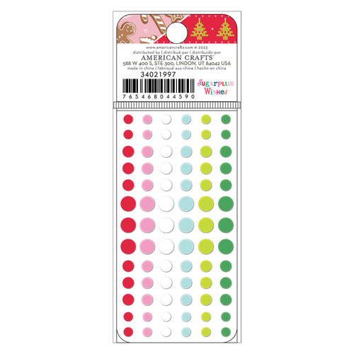 Paige Evans Sugarplum Wishes Enamel Dots 156/Pkg- - PE021997 Paige Evans Sugarplum Wishes Enamel Dots 156/Pkg- - PE021997