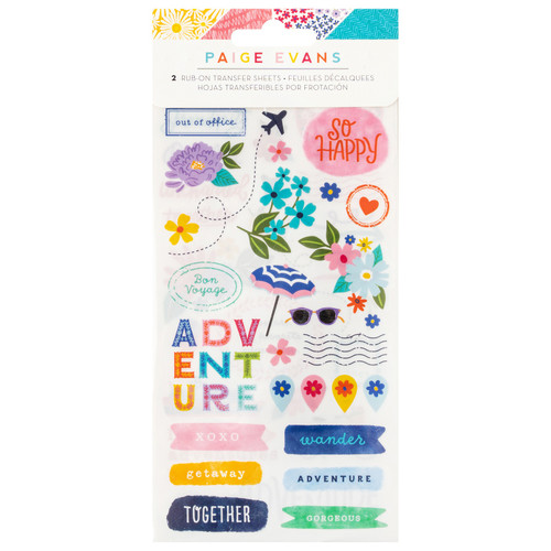 Paige Evans Adventurous Rub-On Sheets-2/Pkg - 5A002622-1G8TQ - 765468088143