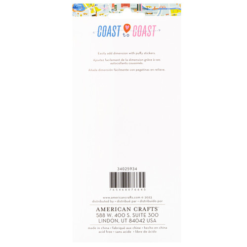 American Crafts Coast-to-Coast Puffy Stickers 47/Pkg-Icons - 34025934 American Crafts Coast-to-Coast Puffy Stickers 47/Pkg-Icons - 34025934