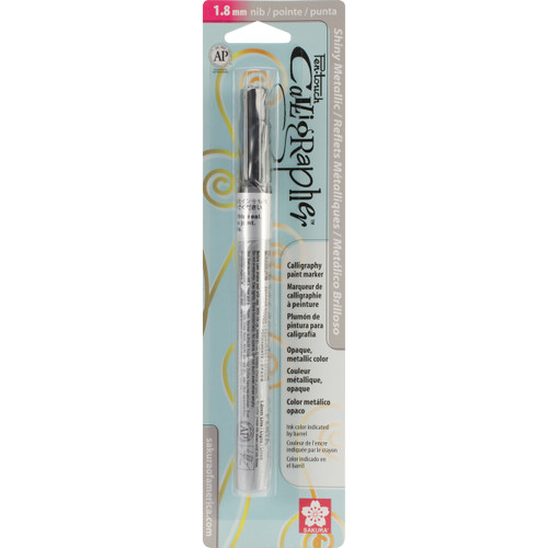 Sakura Pen-Touch Calligraphy Marker Fine Point 1.8mm-Silver Metallic - 47382 - 053482473824