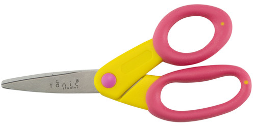 Tonic Kushgrip Kids' Pointed Tip Scissors 5"-4 Colors/3 Each, 12/Pkg 440