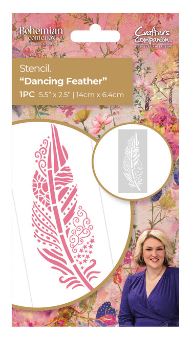 Sara Signature Bohemian Stencil-Dancing Feather - BOHDAFE - 195094089113