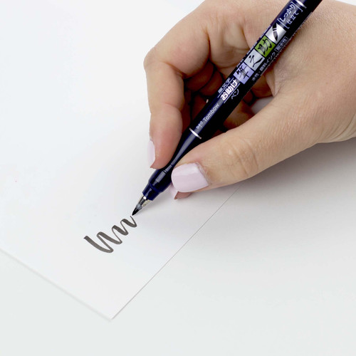 Tombow Fudenosuke Fine Tip Brush Pen-Black - 56419 Tombow Fudenosuke Fine Tip Brush Pen-Black - 56419