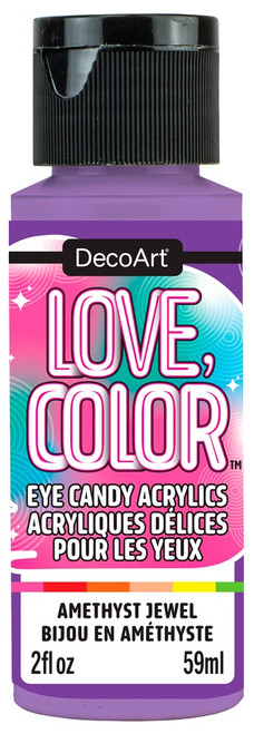 DecoArt Love Color Eye Candy Acrylic Paint 2oz-Amethyst Jewel - 5A0024LY-1G7YT - 766218151865 DecoArt Love Color Eye Candy Acrylic Paint 2oz-Amethyst Jewel - 5A0024LY-1G7YT - 766218151865