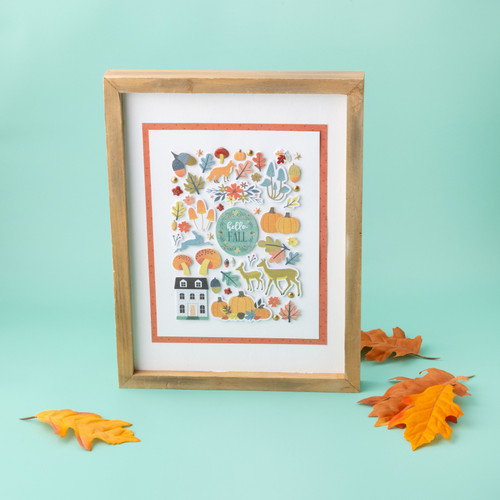 American Crafts Farmstead Harvest Stickers 47/Pkg-Icon - Puffy Gold Foil - ACFH4729