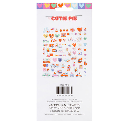 American Crafts Cutie Pie Ephemera Die-Cuts 75/Pkg-Icons Iridescent Foil 34027443