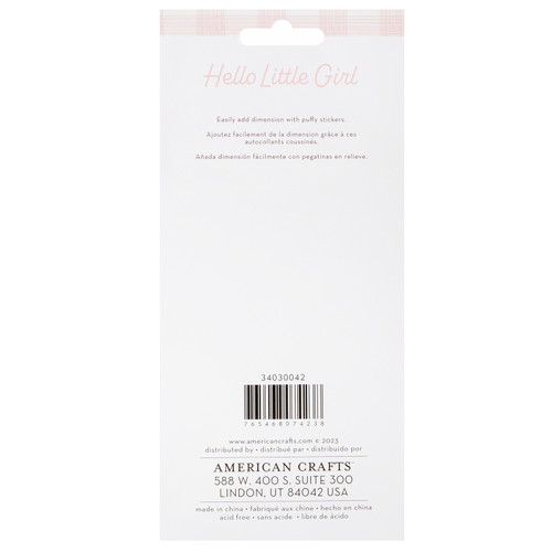 American Crafts Hello Little Girl Puffy Stickers 100/Pkg-Phrase - 34030042 American Crafts Hello Little Girl Puffy Stickers 100/Pkg-Phrase - 34030042