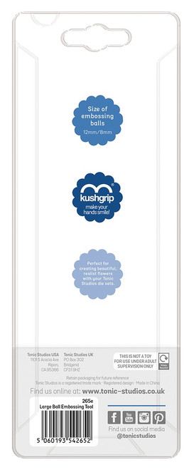 Tonic Studios Large Ball Embossing Tool-3mm/8mm - 265E Tonic Studios Large Ball Embossing Tool-3mm/8mm - 265E