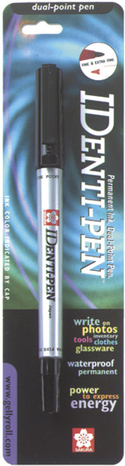 Sakura IDenti-Pen Permanent Dual-Point Pen-Black - 441-81 - 053482441816
