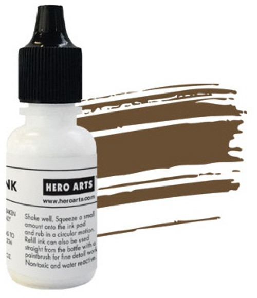Hero Arts Reactive Inks Re-Inkers .5oz-Root Beer NK436