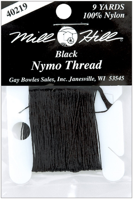 Mill Hill Nymo Beading Thread 9yd-Black 40219 - 098063402190