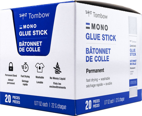 Tombow MONO Glue Stick Open Stock 20/Pkg-22g 52211 - 085014522113